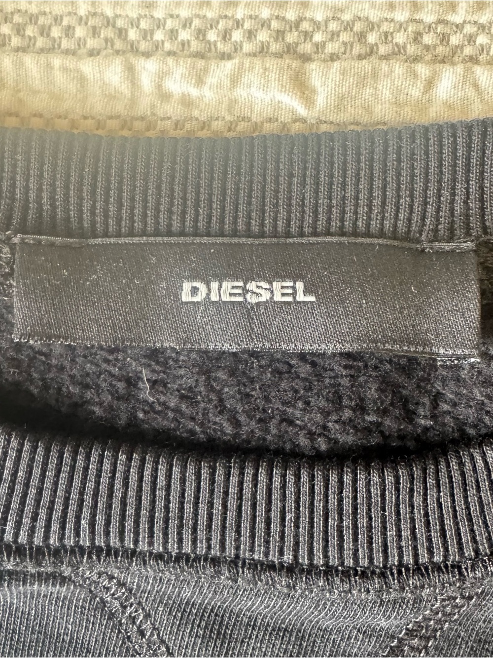 Diesel F-Gertrude-Z Black Rose Embroidered Oversized Sweatshirt 100% Cotton - Picture 4 of 10